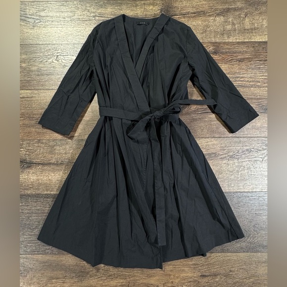 COS Black Sleek Wrap Dress - Picture 1 of 4